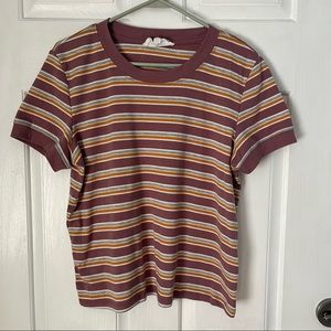 Hippie Rose 70's inspired ribbed striped shirt